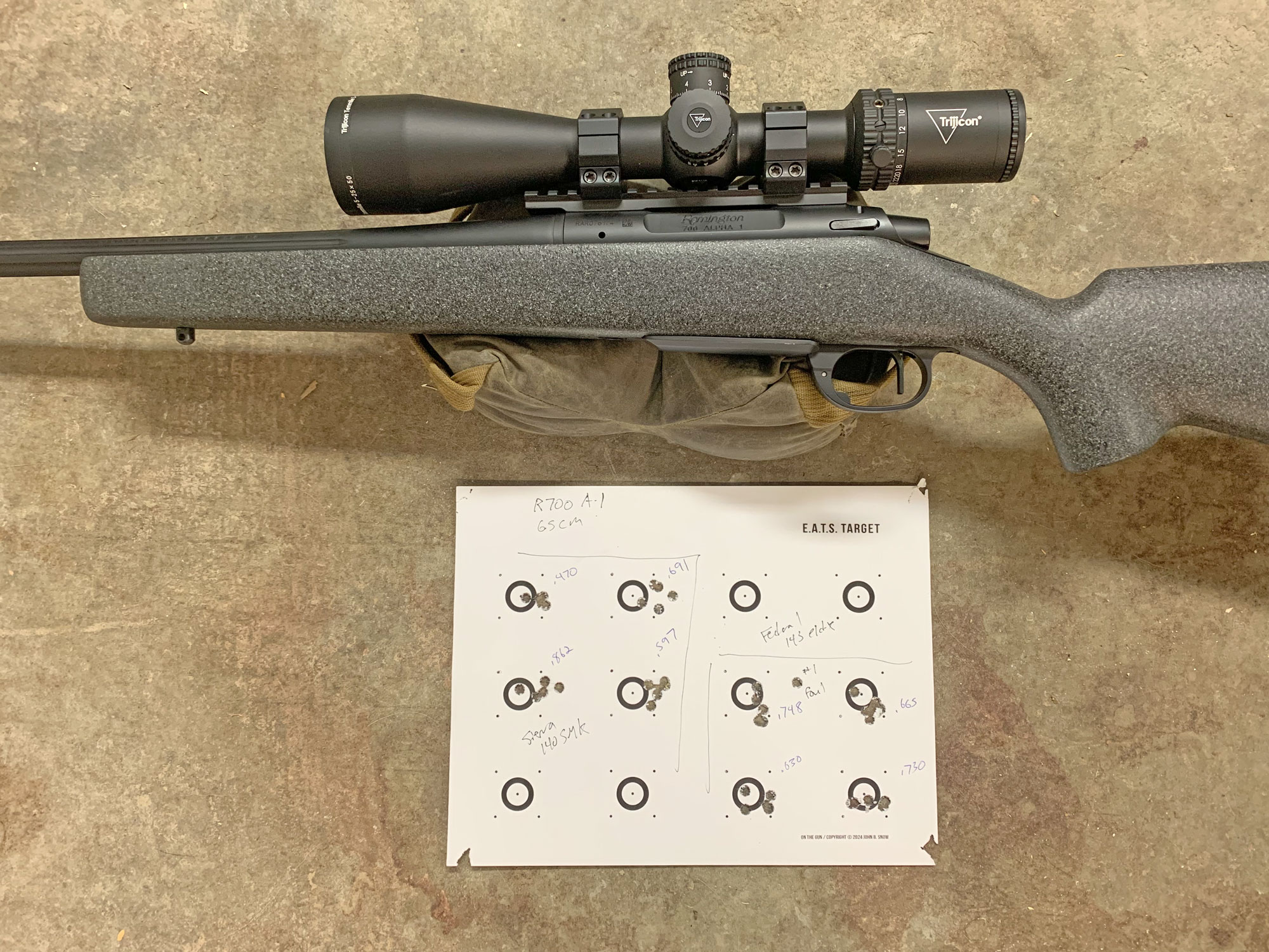 Remington 700 Alpha 1 Hunter range target