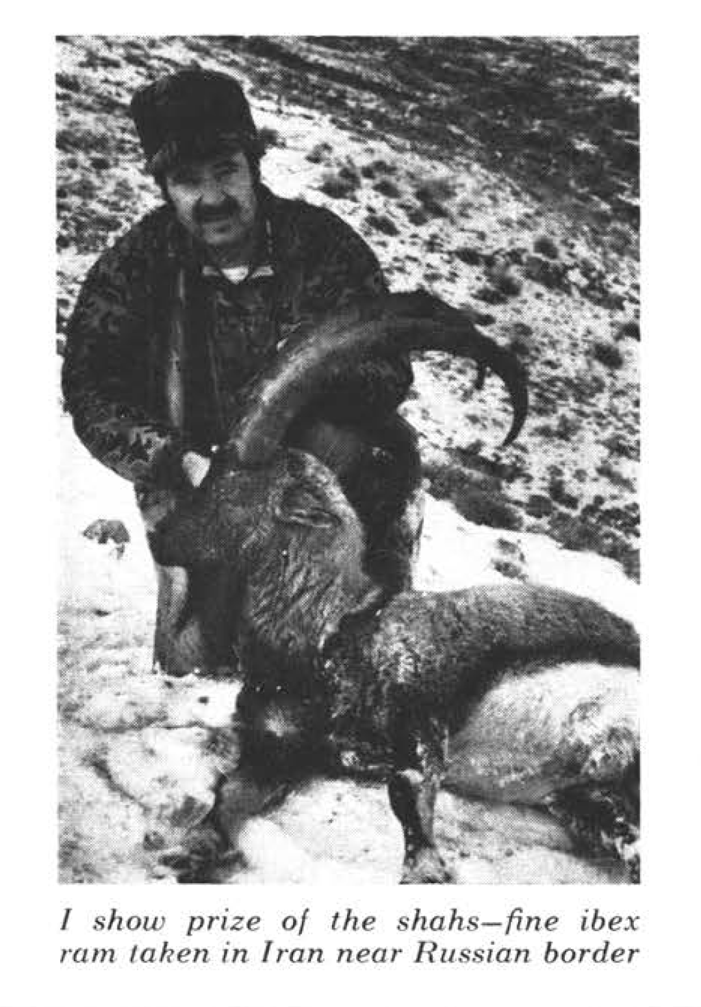 Jim Carmichel with an ibex he hunted in Iran.