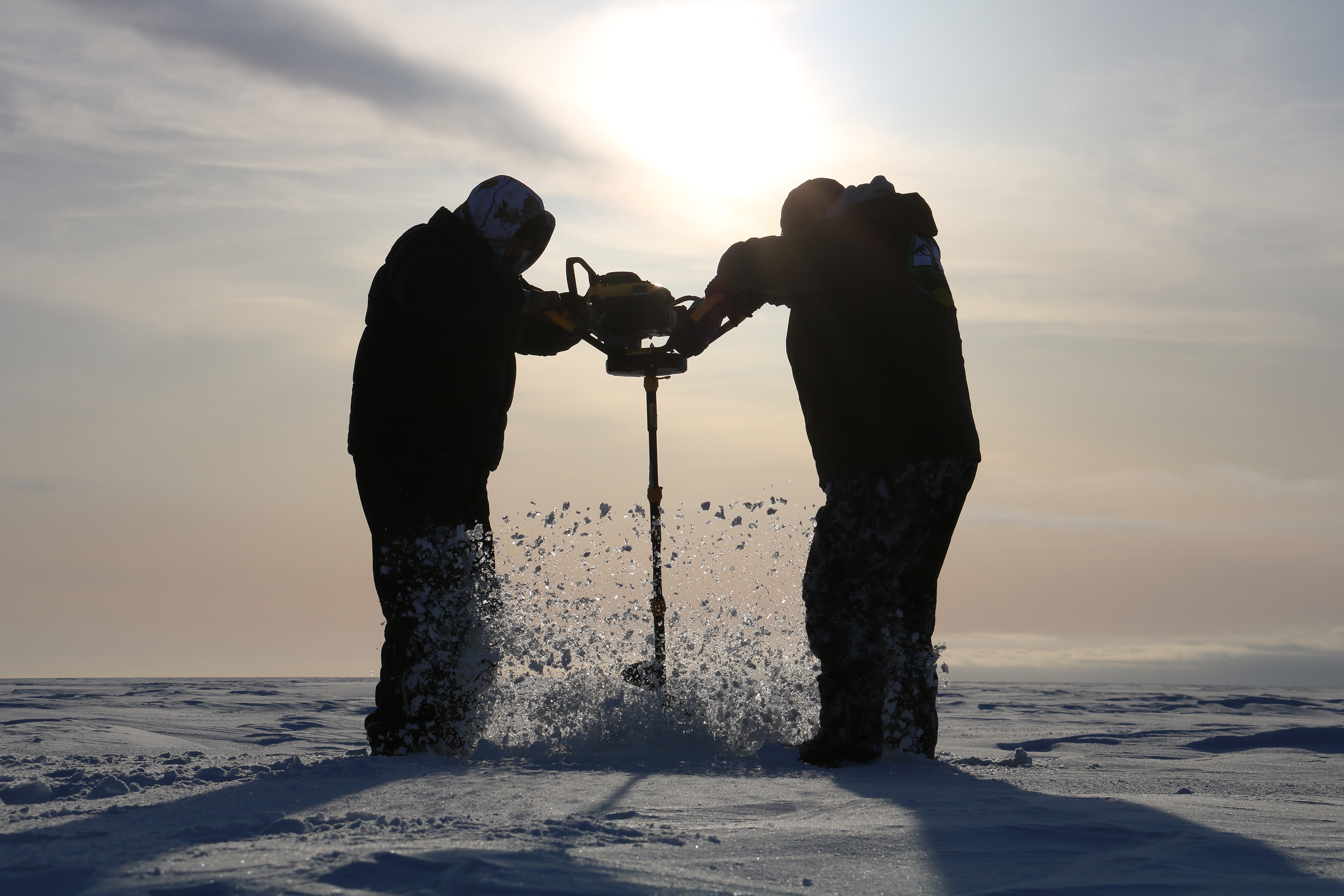 ice fishing for sheefish