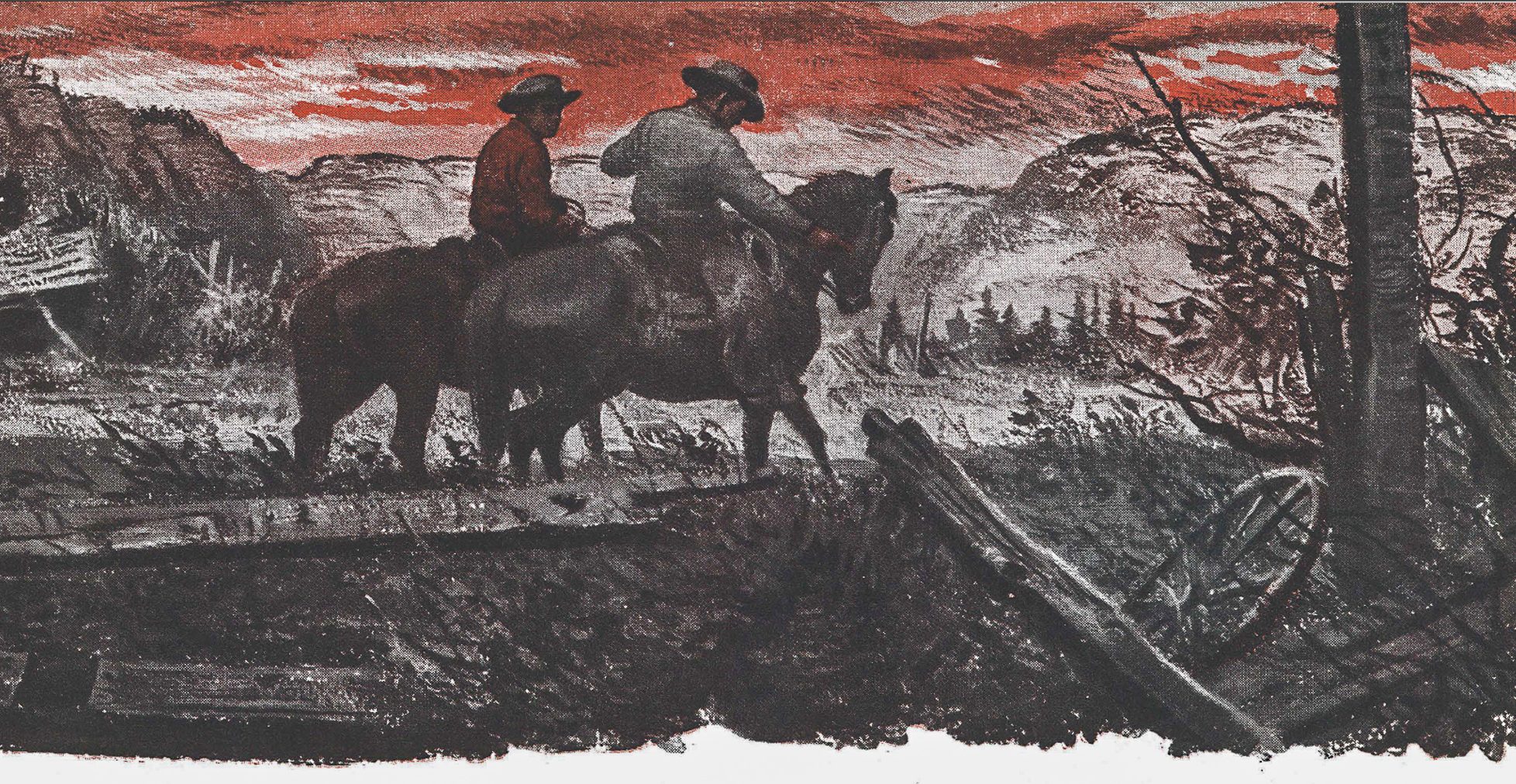 Two riders on horseback