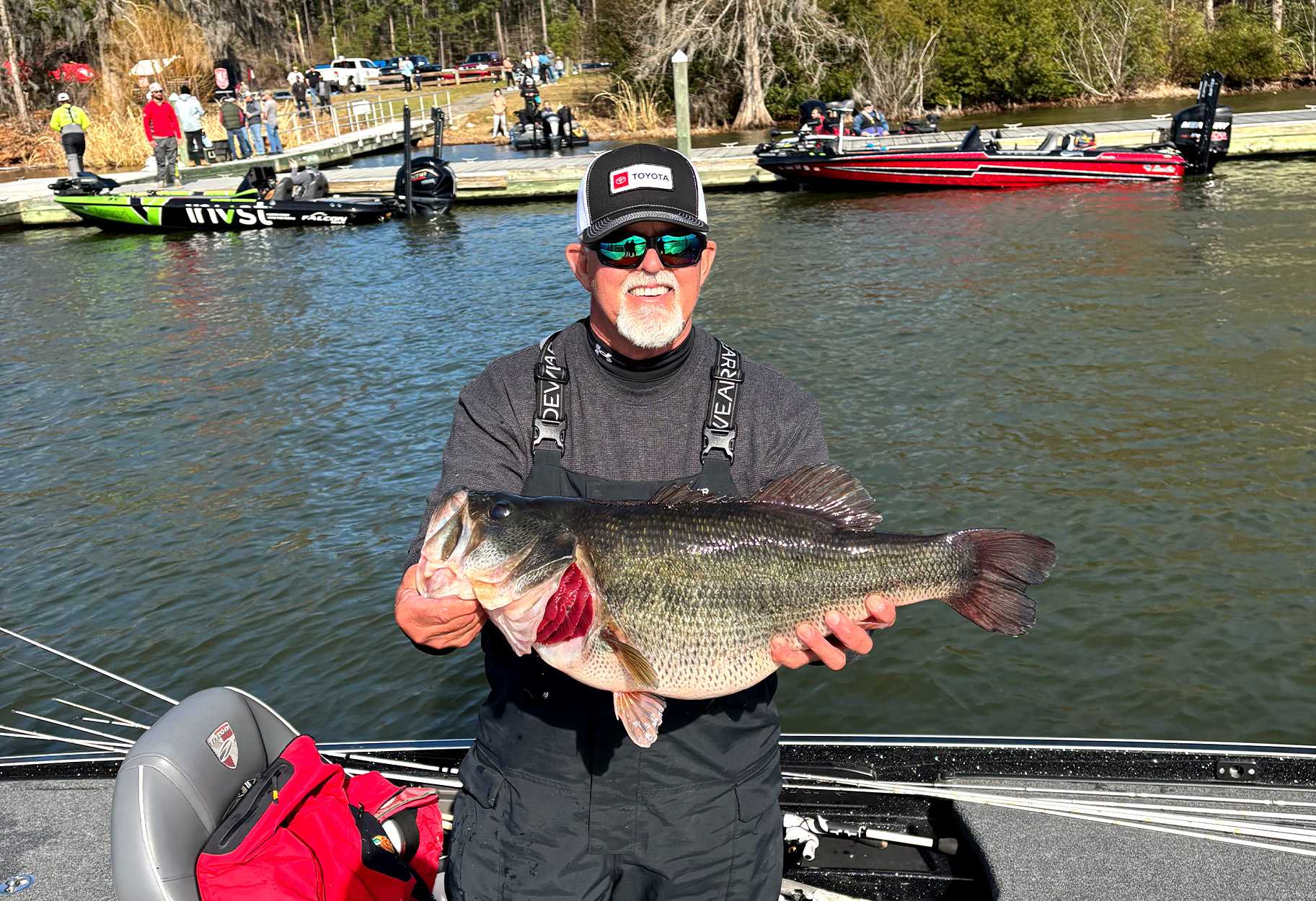 ‘I Knew Right Away It Was a Big, Big Fish.’ Tourney Angler’s Huge Largemouth Ties League Record for Heaviest Bass Ever Weighed