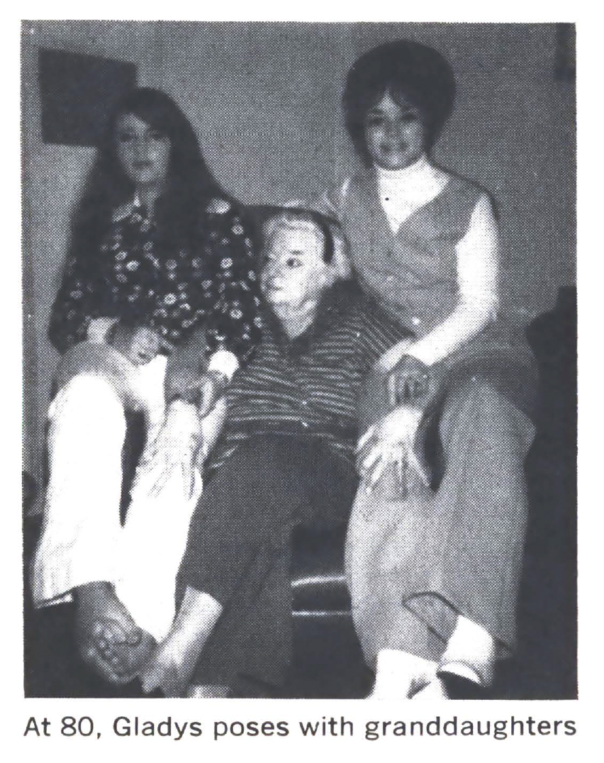 Gladys Hardy with her granddaughters