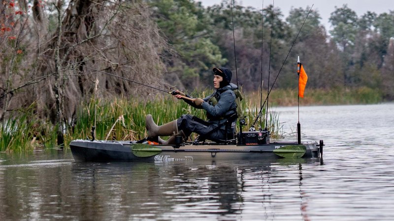 The Old Town Sportsman PDL 120 Pro on the water.