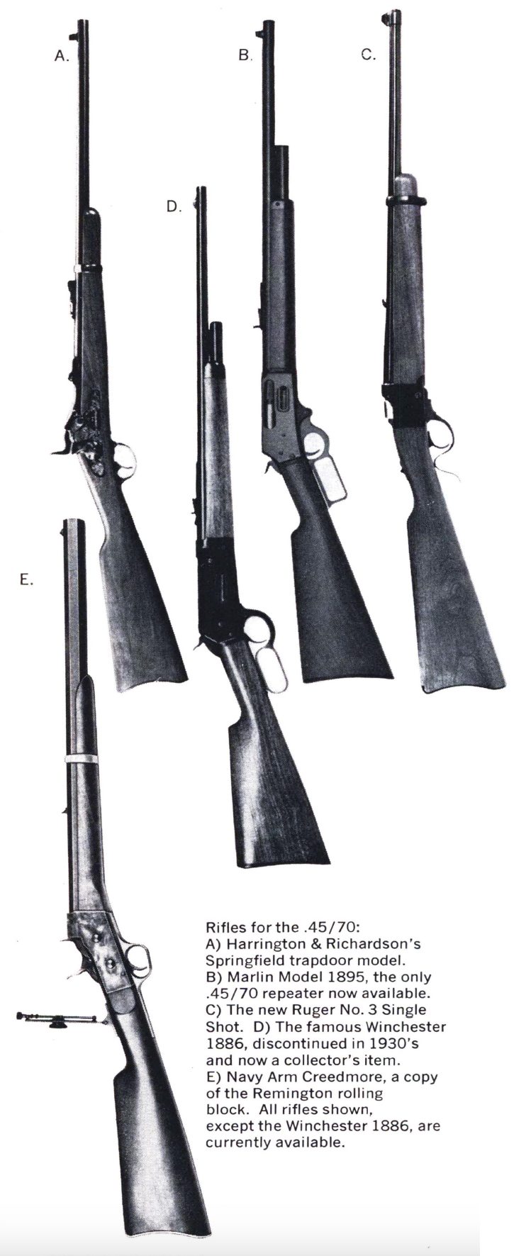 .45/70 rifles