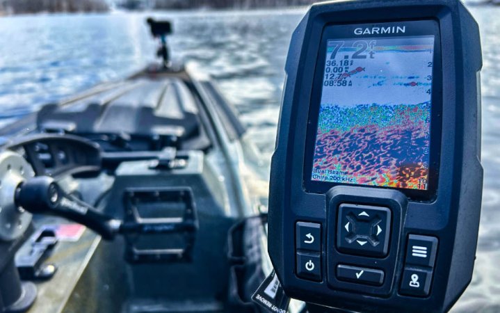 The best budget fish finder, the Garmin Striker 4.